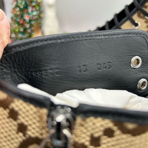 Men’s Gucci maxi GG combat boots lug soles size 13 made in Italy - Picture 6 of 7